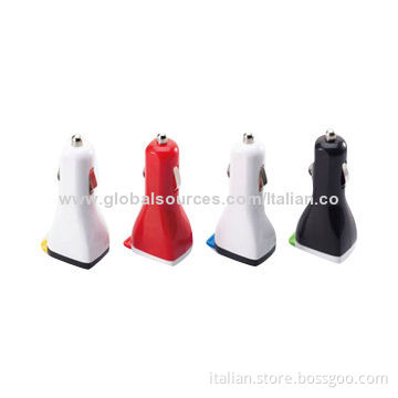 5V 2.1A Dul USB port car charger with many colors
